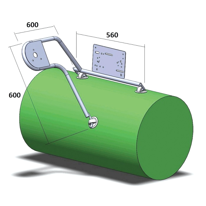 Стойка рулевая с креплением на баллон надувной лодки 25мм в Волгодонске