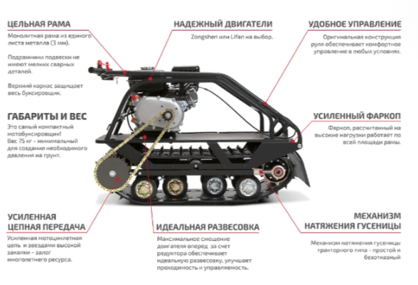Мотобуксировщик НОРКА 380 MINI 9 л.с. в Волгодонске