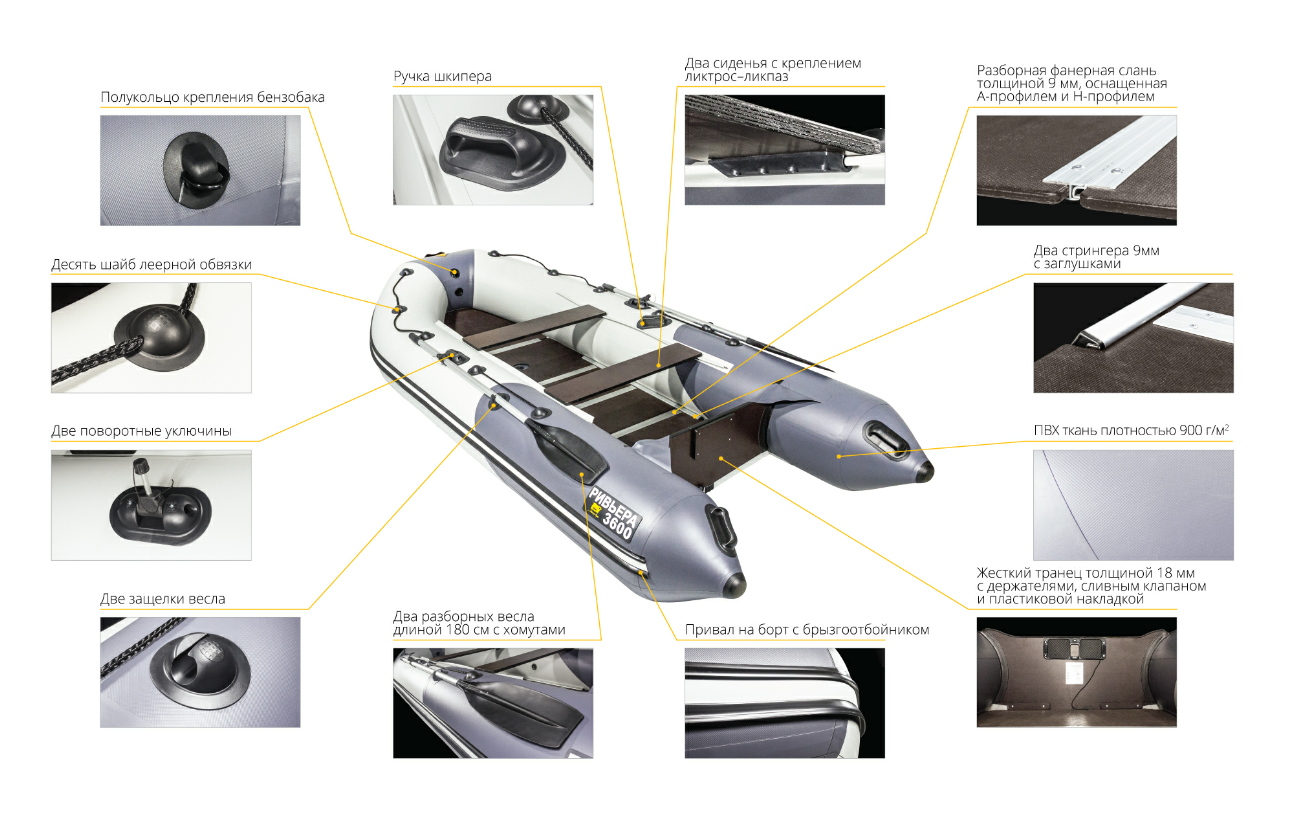Лодка Ривьера Компакт 3600 СК в Волгодонске