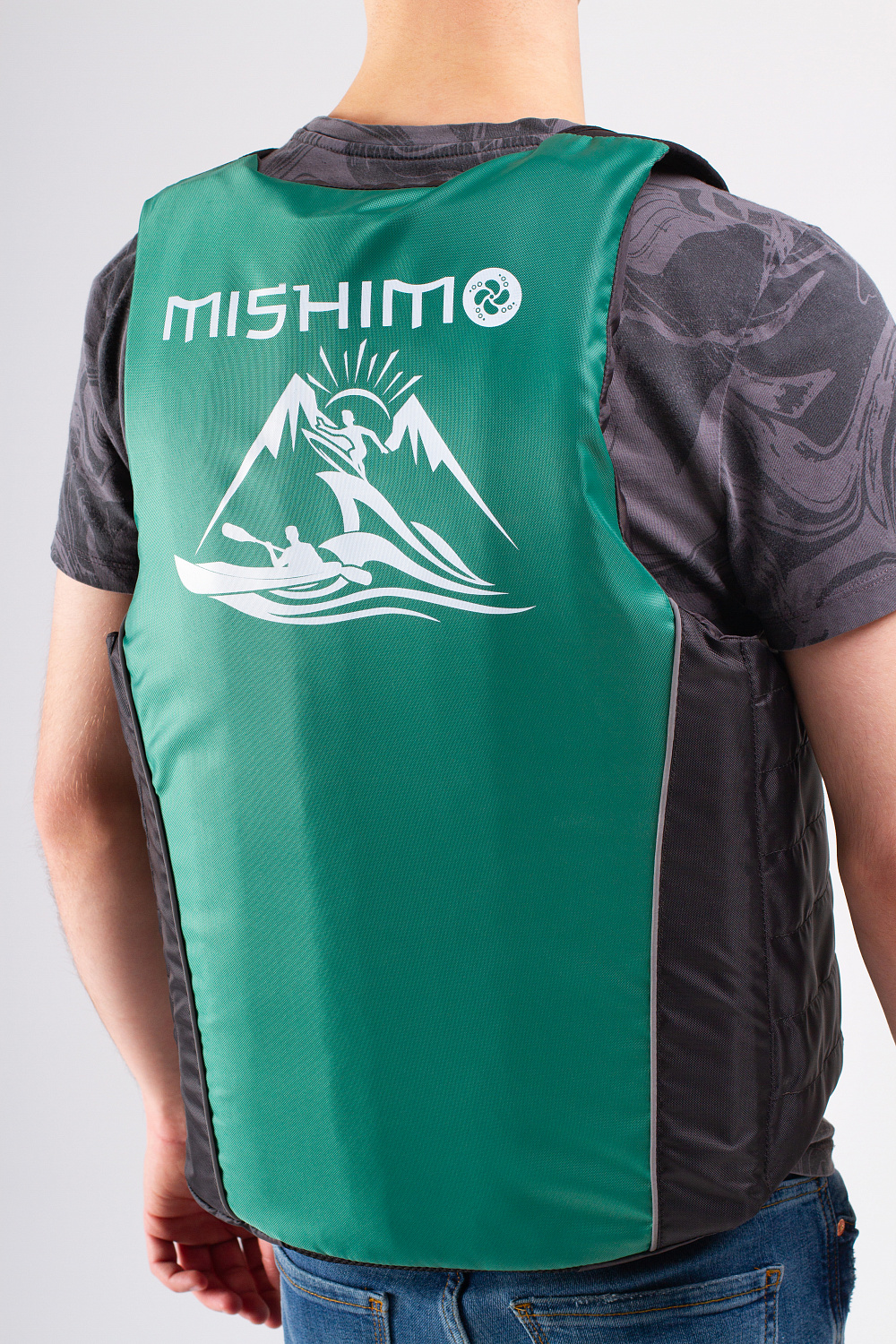 Жилет спасательный MISHIMO PRO Премиум качества Черно-зеленый в Волгодонске