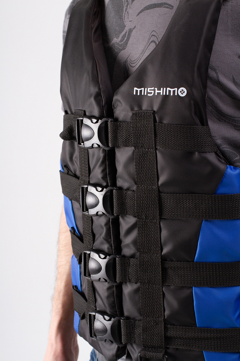 Жилет спасательный MISHIMO PRO Премиум качества Черно-синий в Волгодонске